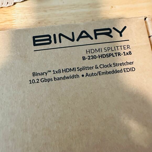 Binary 230 Series 1x8 HDMI Splitter & Clock Stretcher (B-230-HDSPLTR-1x8) NIB - Picture 2 of 10